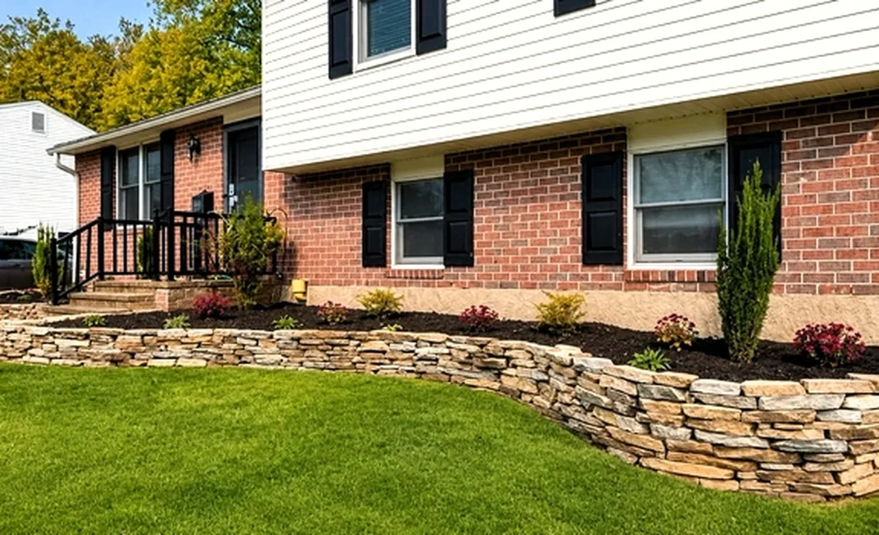 Catonsville Stacked Stone Wall & Design